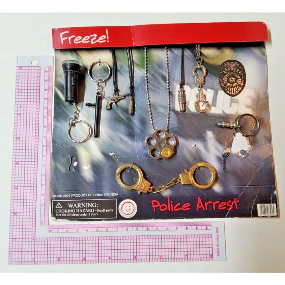 Vintage Vending Display Board Freeze! Police Arrest 0295